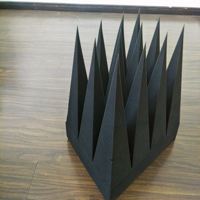 High Power Microwave Absorbing Foam Materials Rf Anechoic Chamber Absorber Material